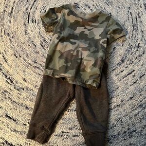 Cat & Jack Camo and Gray Kids Matching Set
